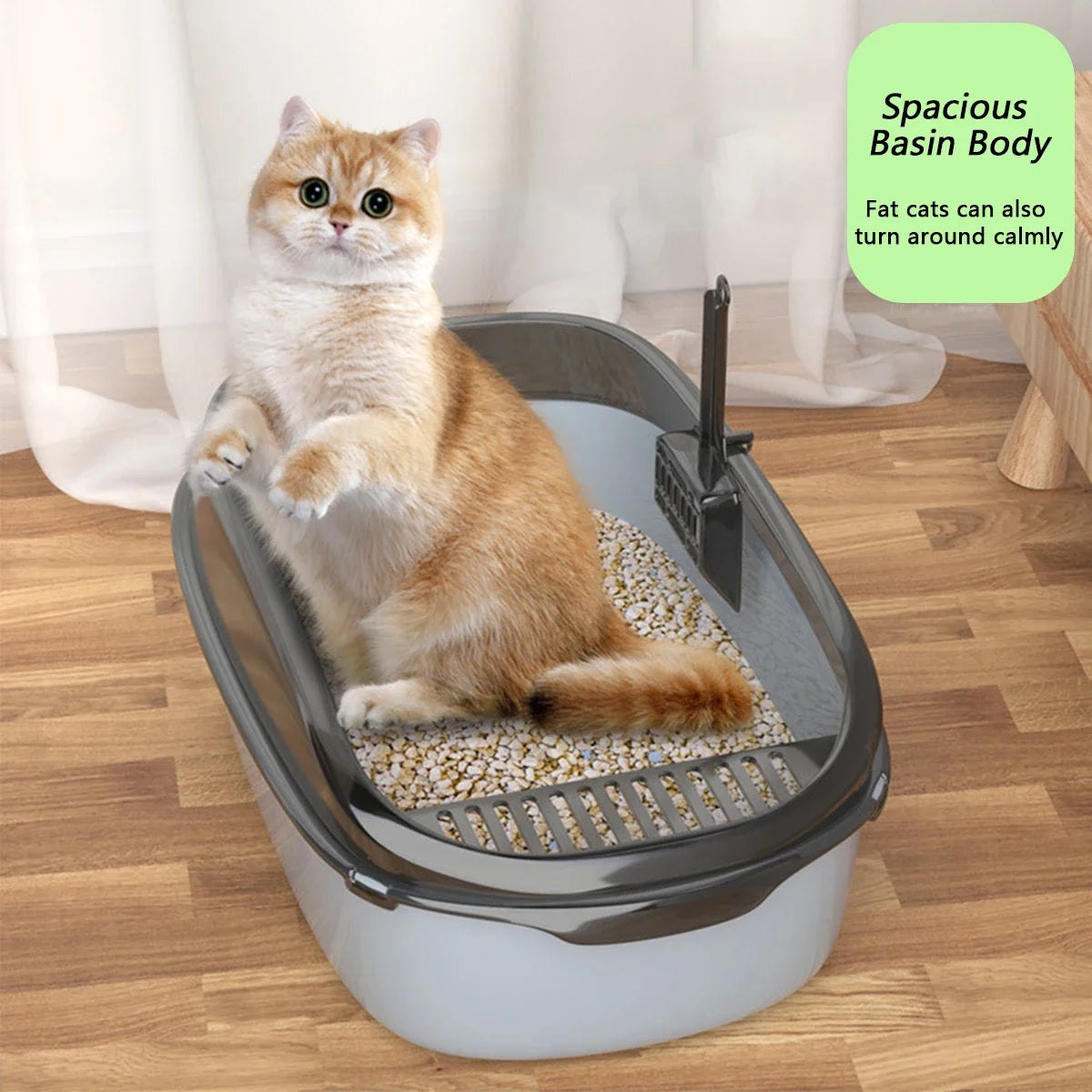 Thickened Splashproof Cat Litter Box with Scoop - Smarsty