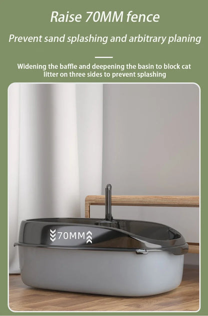 Thickened Splashproof Cat Litter Box with Scoop - Smarsty