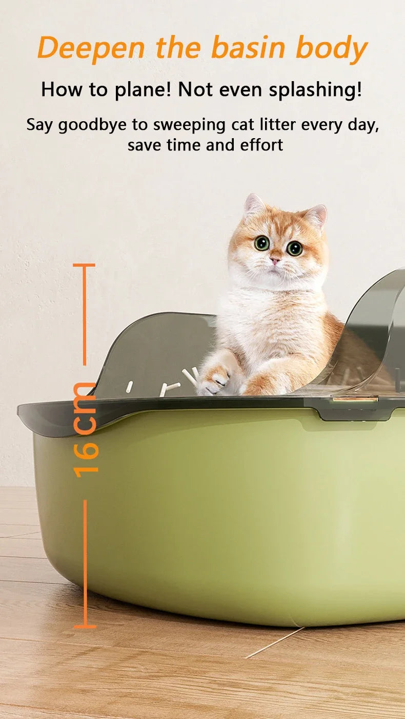 Thickened Splashproof Cat Litter Box with Scoop - Smarsty
