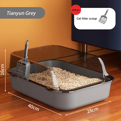 Thickened Splashproof Cat Litter Box with Scoop - Smarsty