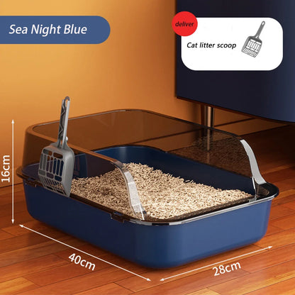 Thickened Splashproof Cat Litter Box with Scoop - Smarsty