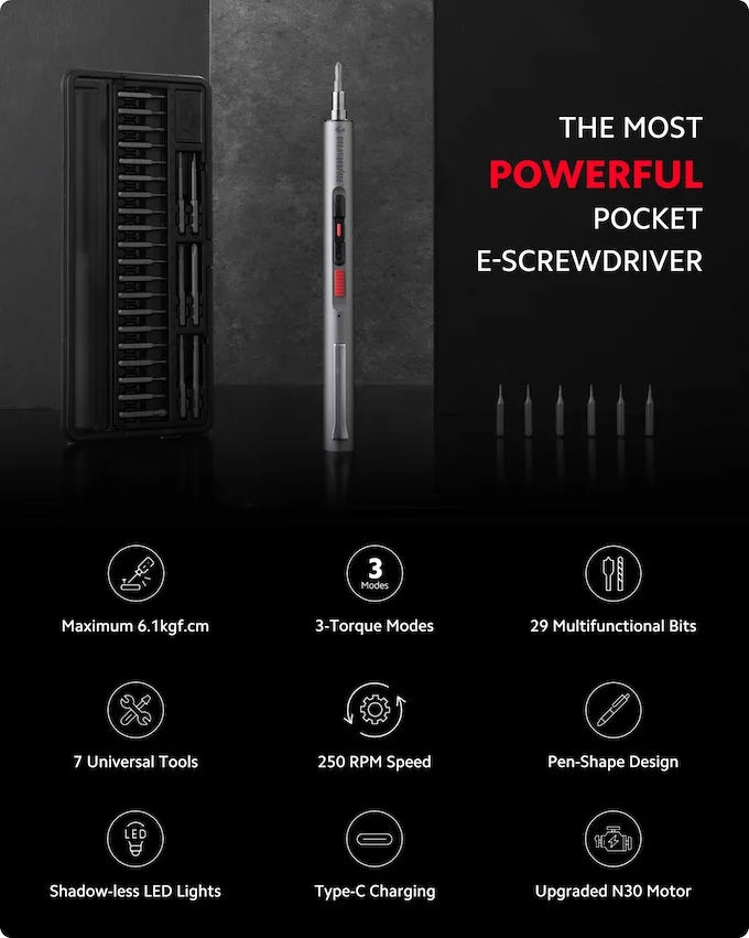 Mini Electric Screwdriver Set with Cordless Convenience - Smarsty