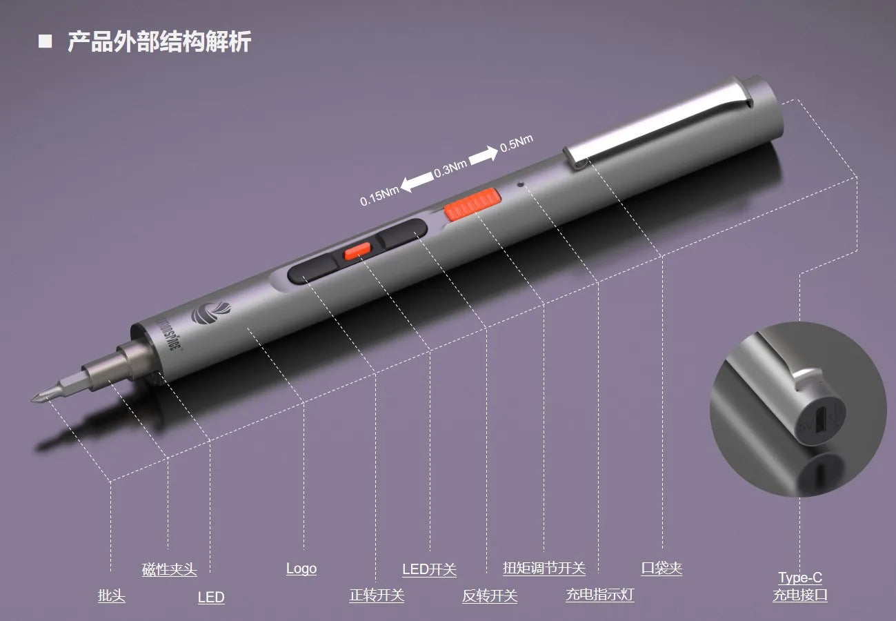 Mini Electric Screwdriver Set with Cordless Convenience - Smarsty