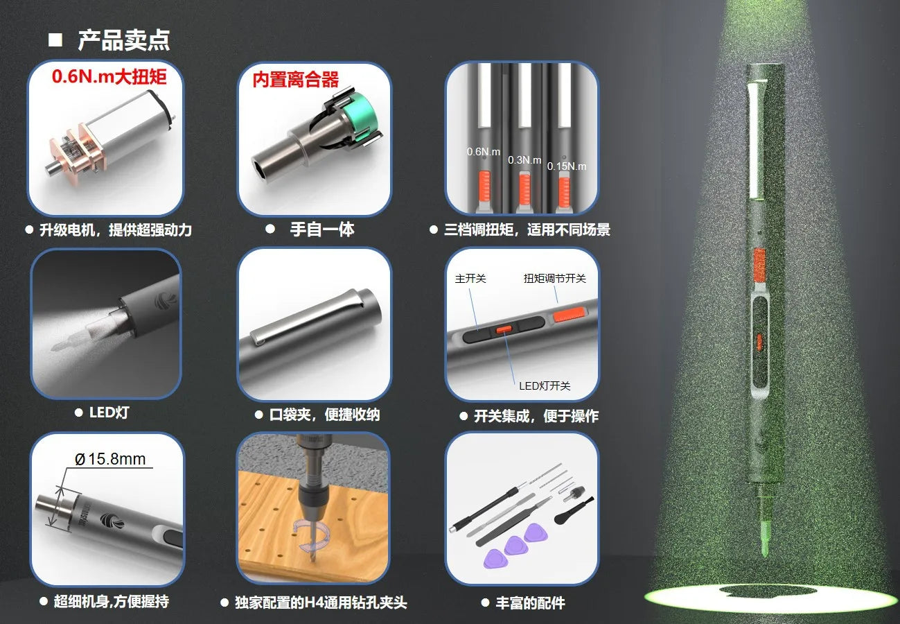 Mini Electric Screwdriver Set with Cordless Convenience - Smarsty