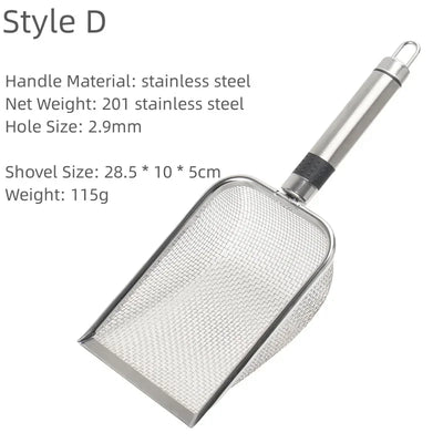 Long Handle Stainless Steel Cat Litter Scoop for Easy Cleanup - Smarsty