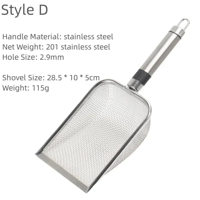 Long Handle Stainless Steel Cat Litter Scoop for Easy Cleanup - Smarsty