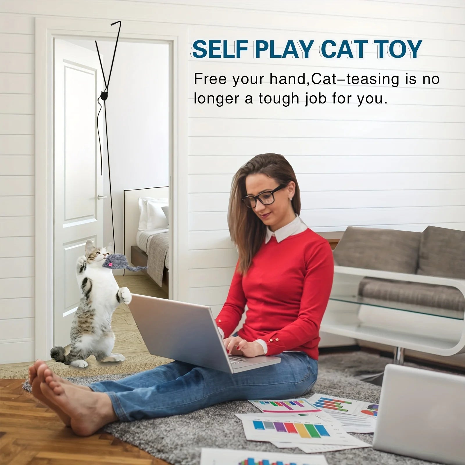Door Hanging Cat Toy for Stress Relief and Fun - Smarsty