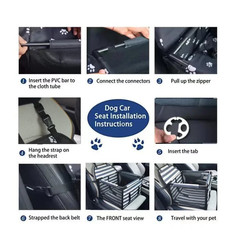 Waterproof Dog Car Seat Cover for Travel Comfort - Smarsty