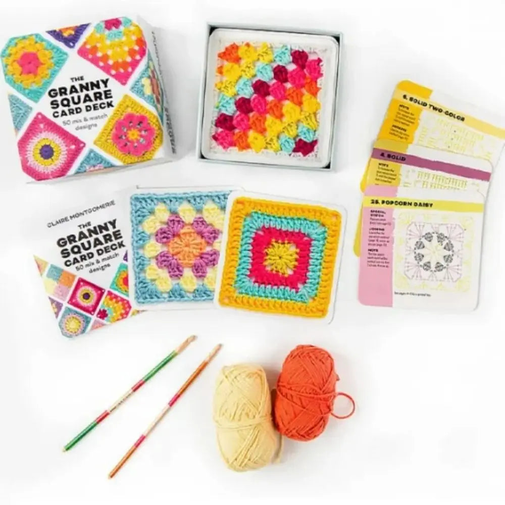 DIY Knitted Granny Square Pattern Card Set - Smarsty