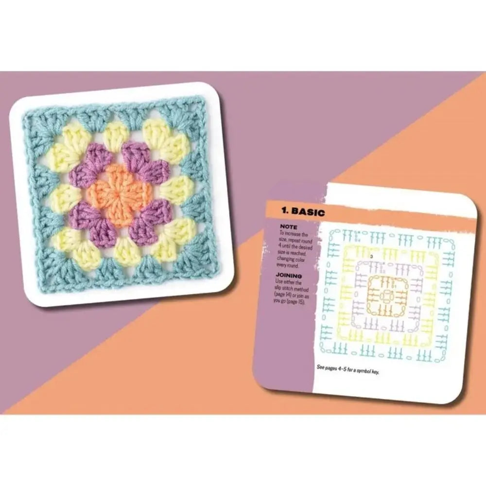 DIY Knitted Granny Square Pattern Card Set - Smarsty