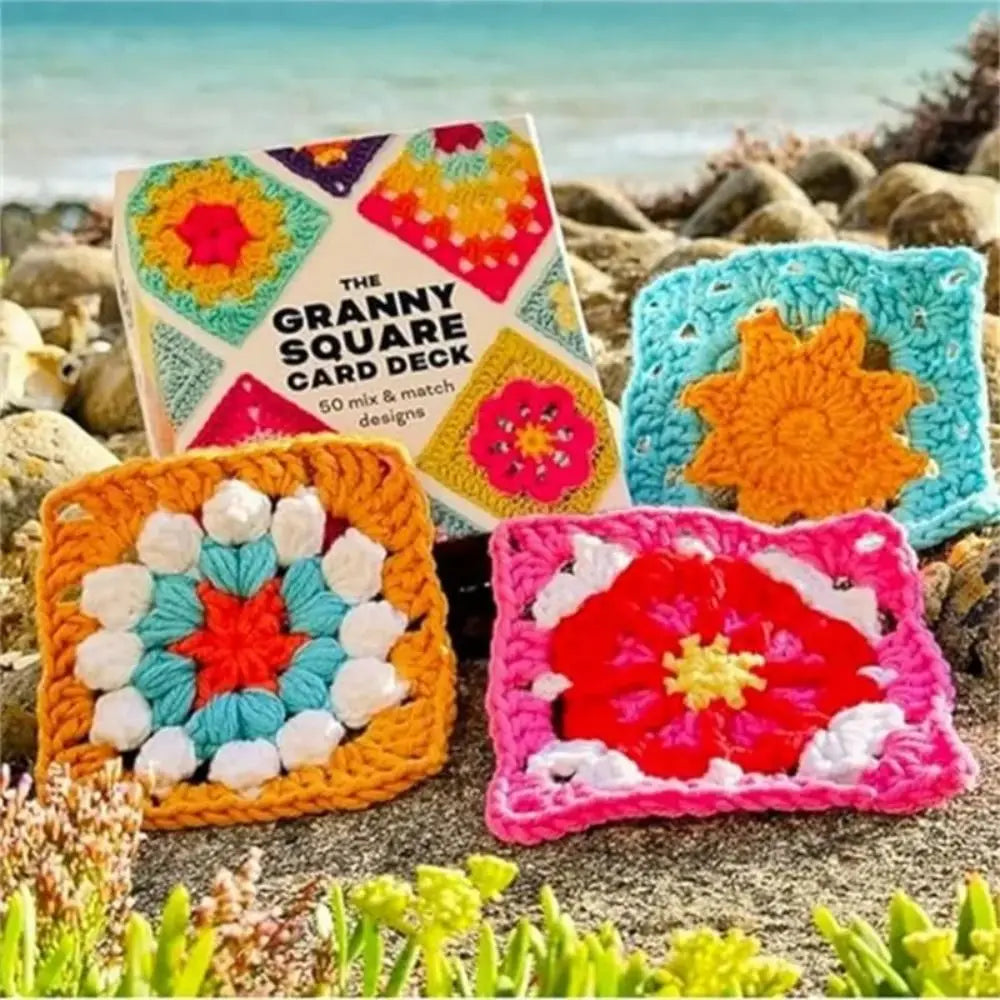 DIY Knitted Granny Square Pattern Card Set - Smarsty