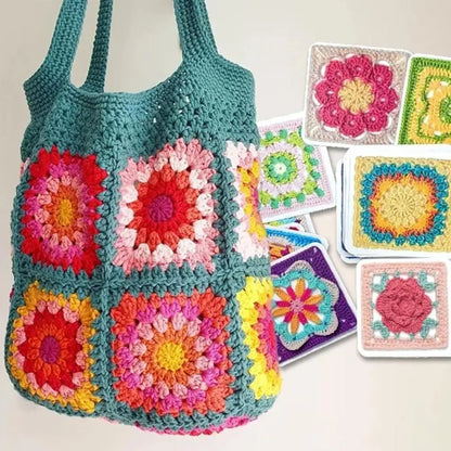 DIY Knitted Granny Square Pattern Card Set - Smarsty
