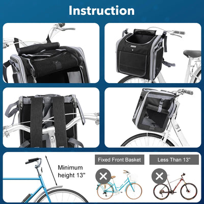 Expandable Soft Sided Pet Carrier Backpack for Biking - Smarsty