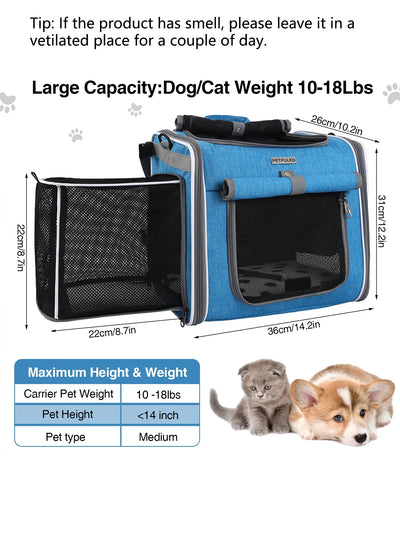 Expandable Soft Sided Pet Carrier Backpack for Biking - Smarsty