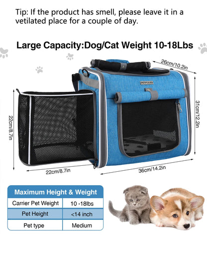 Expandable Soft Sided Pet Carrier Backpack for Biking - Smarsty
