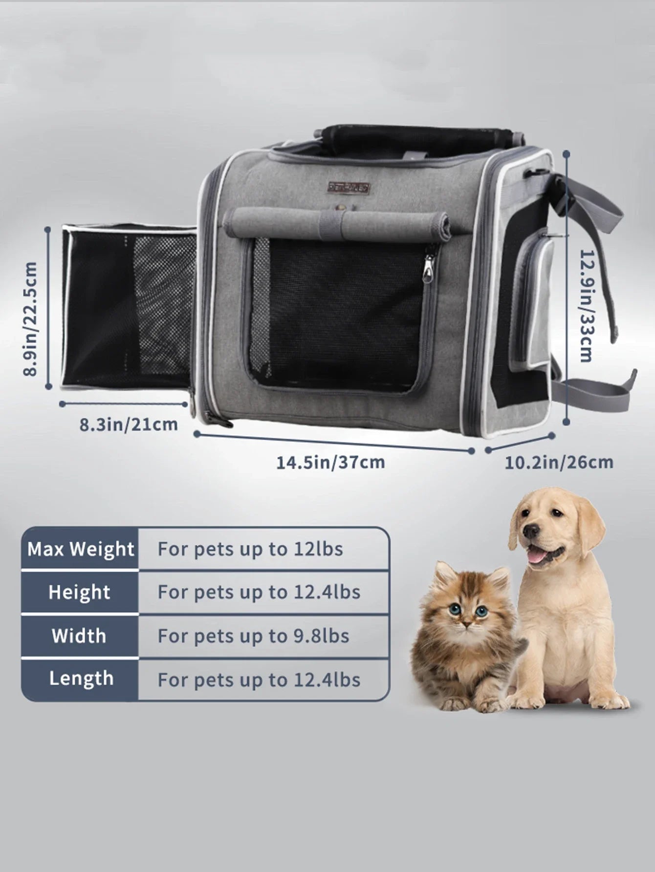 Expandable Soft Sided Pet Carrier Backpack for Biking - Smarsty