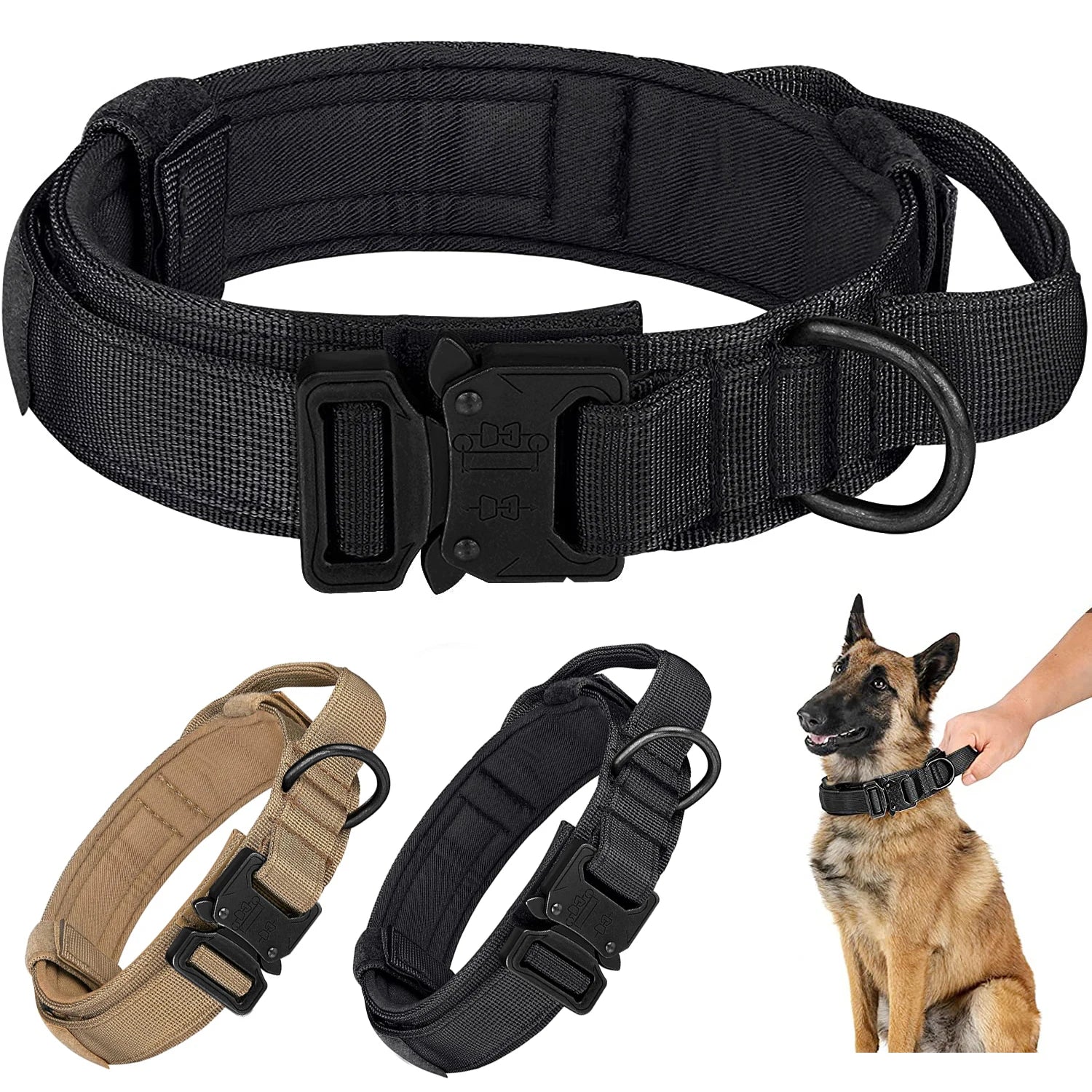 Adjustable Tactical Dog Collar with Control Handle - Smarsty