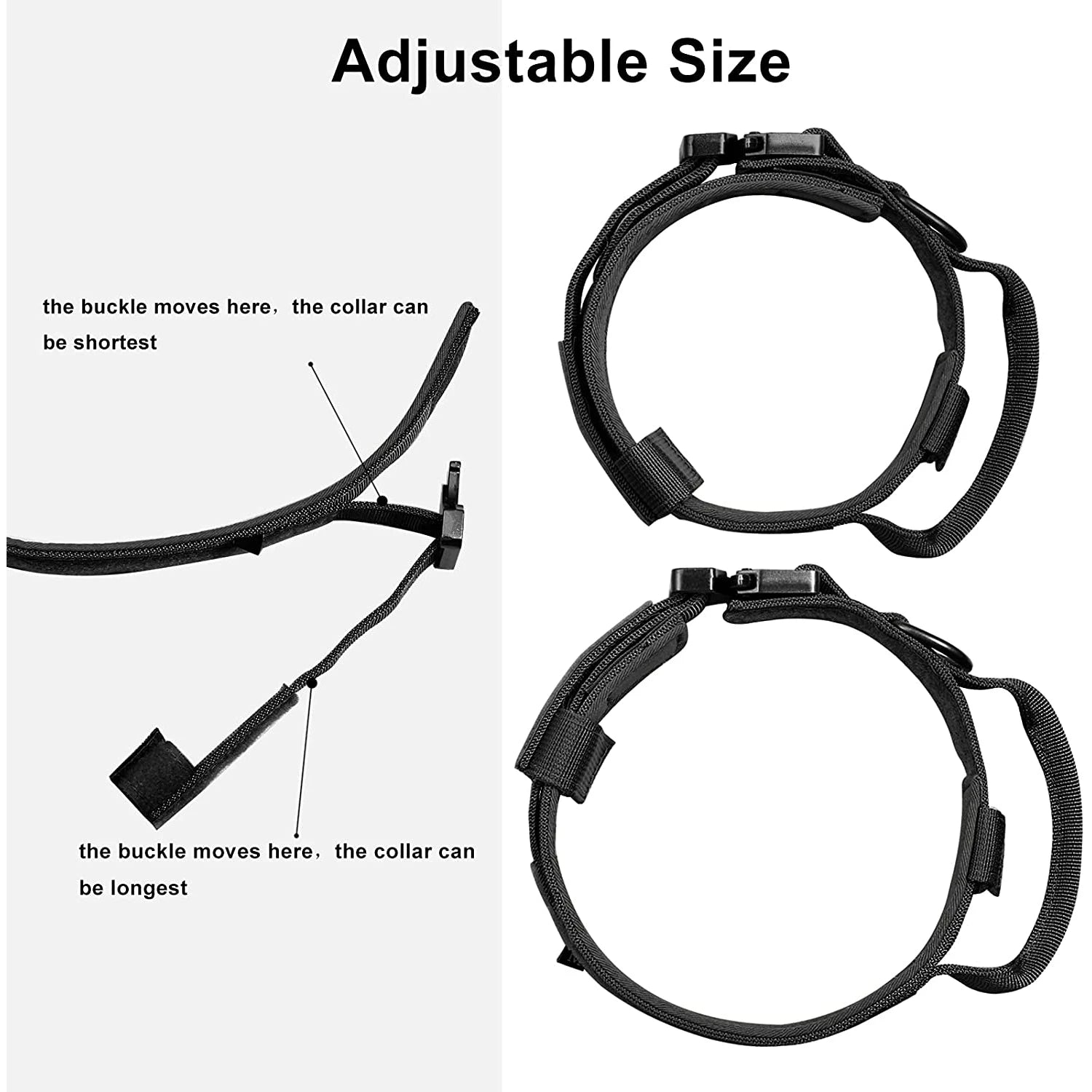 Adjustable Tactical Dog Collar with Control Handle - Smarsty