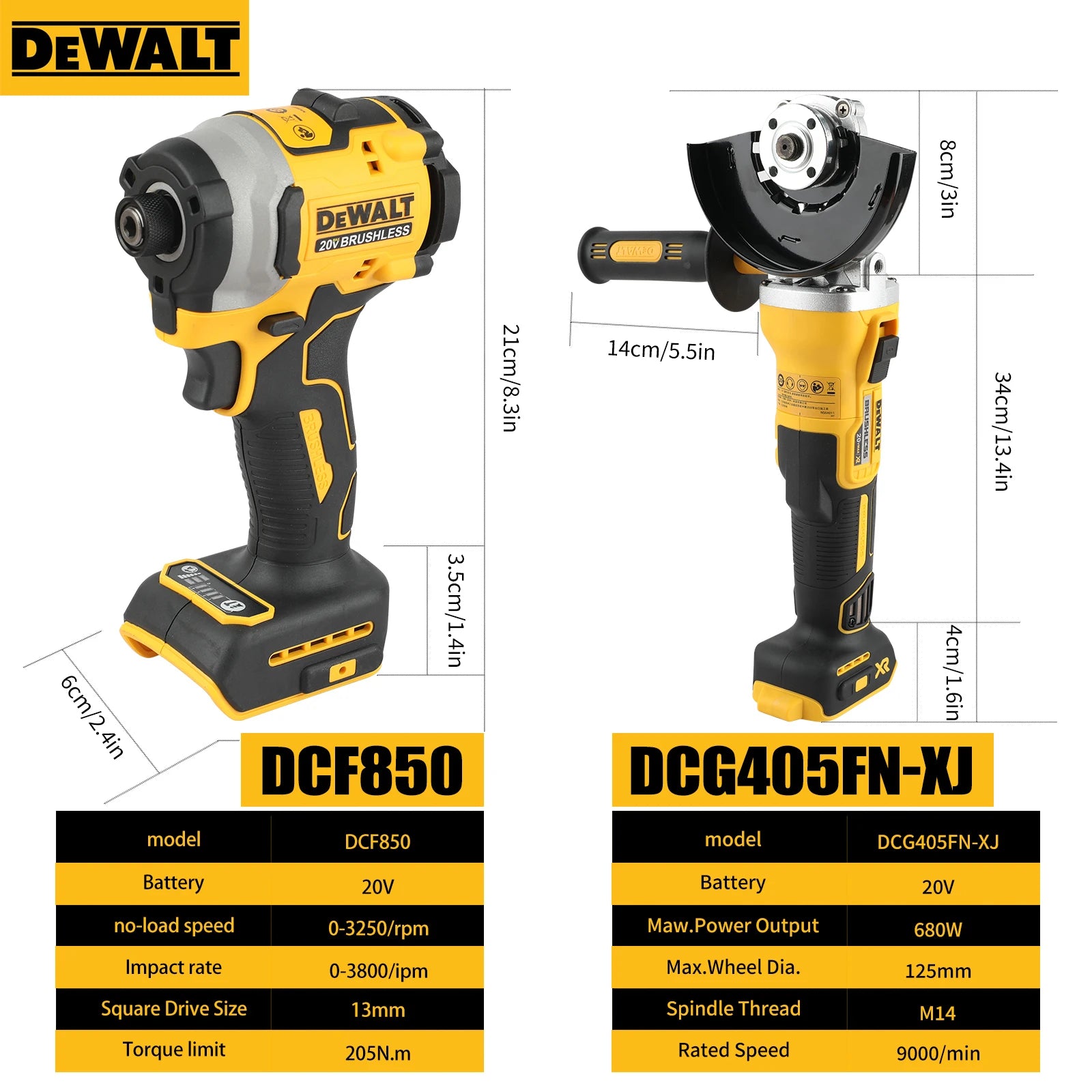 Dewalt Brushless Tool Set with Electric Screwdriver and Grinder - Smarsty