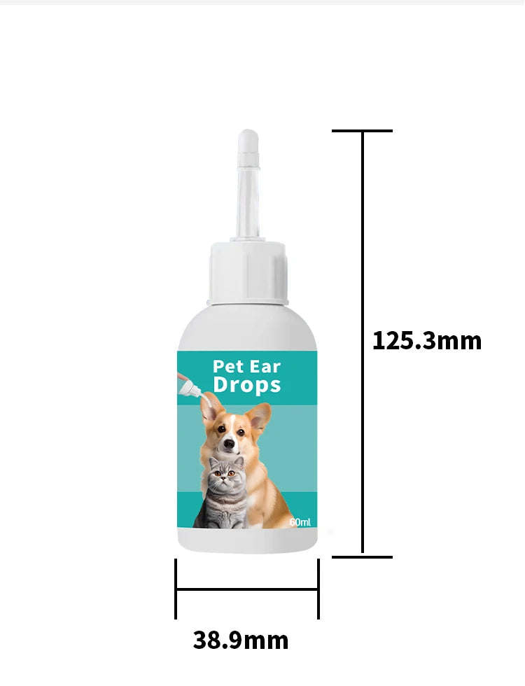 60ML Pet Ear Wash for Dogs and Cats - Smarsty