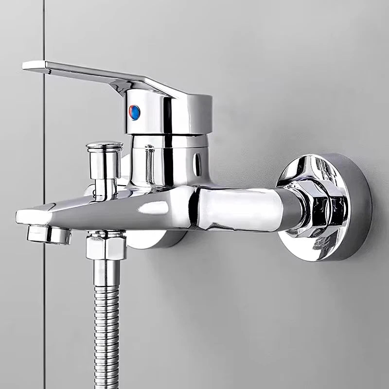 Chrome Wall Mounted Zinc Alloy Basin Faucet Mixer - Smarsty