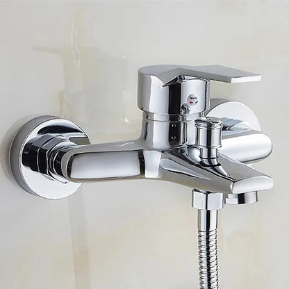 Chrome Wall Mounted Zinc Alloy Basin Faucet Mixer - Smarsty