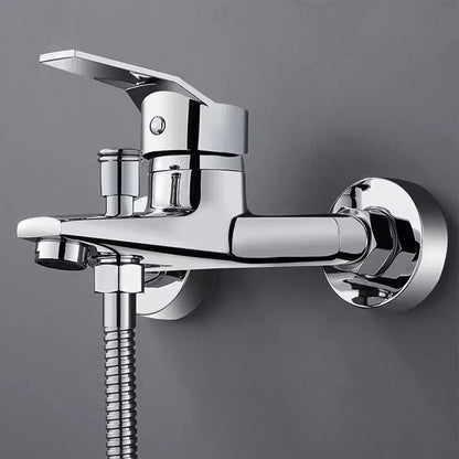 Chrome Wall Mounted Zinc Alloy Basin Faucet Mixer - Smarsty