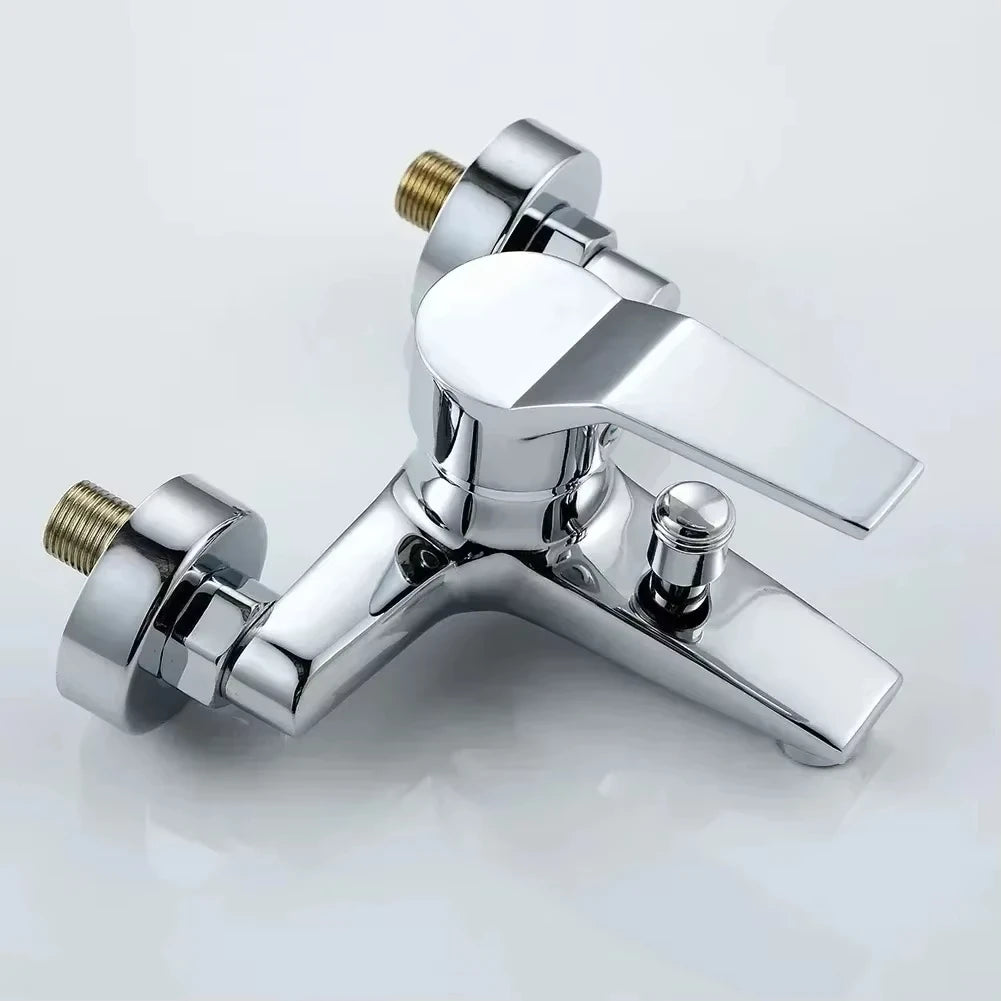 Chrome Wall Mounted Zinc Alloy Basin Faucet Mixer - Smarsty