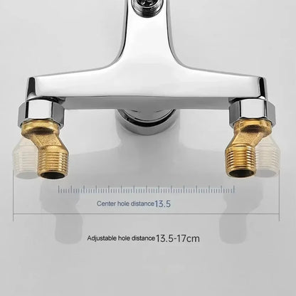 Chrome Wall Mounted Zinc Alloy Basin Faucet Mixer - Smarsty