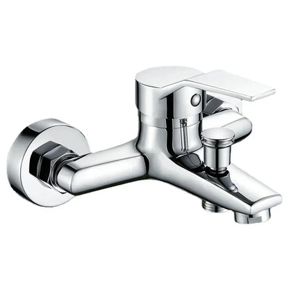 Chrome Wall Mounted Zinc Alloy Basin Faucet Mixer - Smarsty