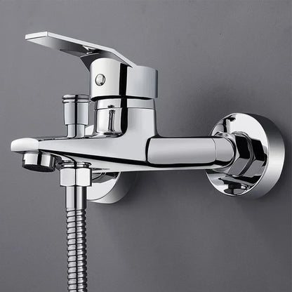 Chrome Wall Mounted Zinc Alloy Basin Faucet Mixer - Smarsty