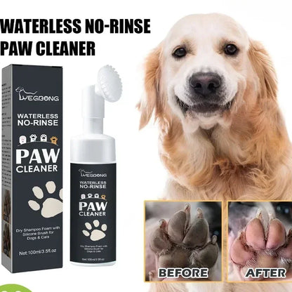Dog Paw Cleaning Foam with Silicone Brush Easy Rinse-Free Solution - Smarsty