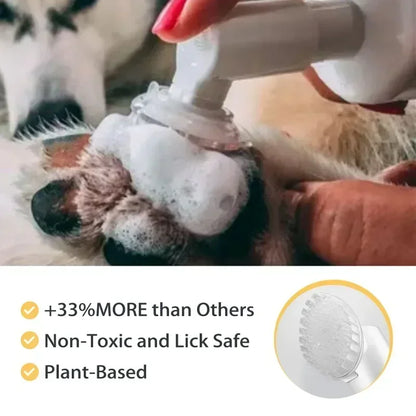 Dog Paw Cleaning Foam with Silicone Brush Easy Rinse-Free Solution - Smarsty