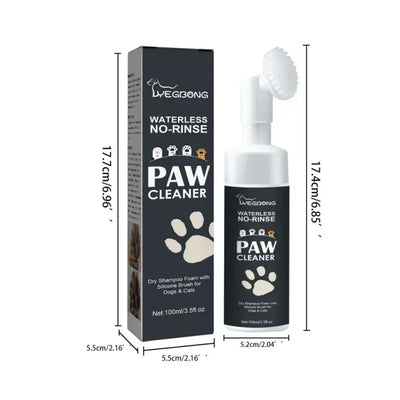 Dog Paw Cleaning Foam with Silicone Brush Easy Rinse-Free Solution - Smarsty