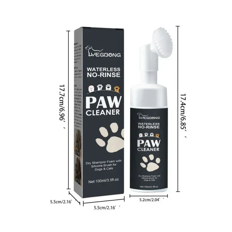 Dog Paw Cleaning Foam with Silicone Brush Easy Rinse-Free Solution - Smarsty