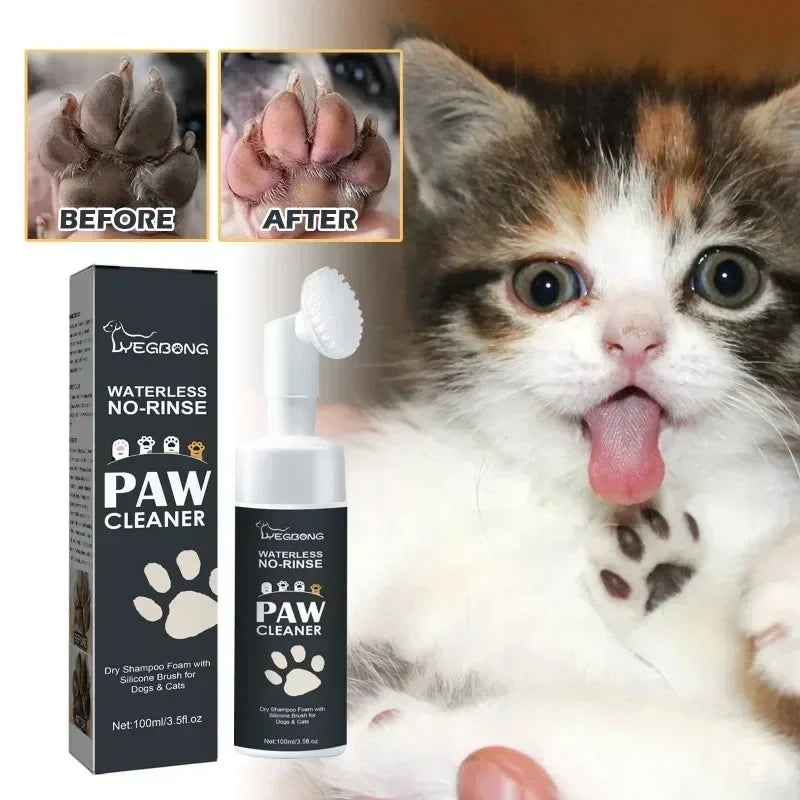 Dog Paw Cleaning Foam with Silicone Brush Easy Rinse-Free Solution - Smarsty