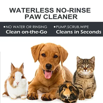 Dog Paw Cleaning Foam with Silicone Brush Easy Rinse-Free Solution - Smarsty