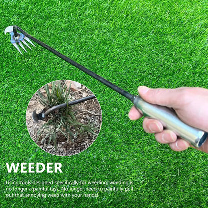 Hand Weeder Tool with Long Handle for Easy Weed Removal - Smarsty