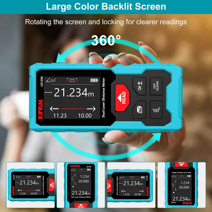 Kiprim Rechargeable Dual Laser Distance Meter 120m - Smarsty