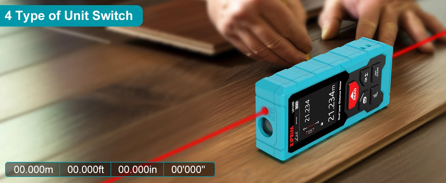 Kiprim Rechargeable Dual Laser Distance Meter 120m - Smarsty
