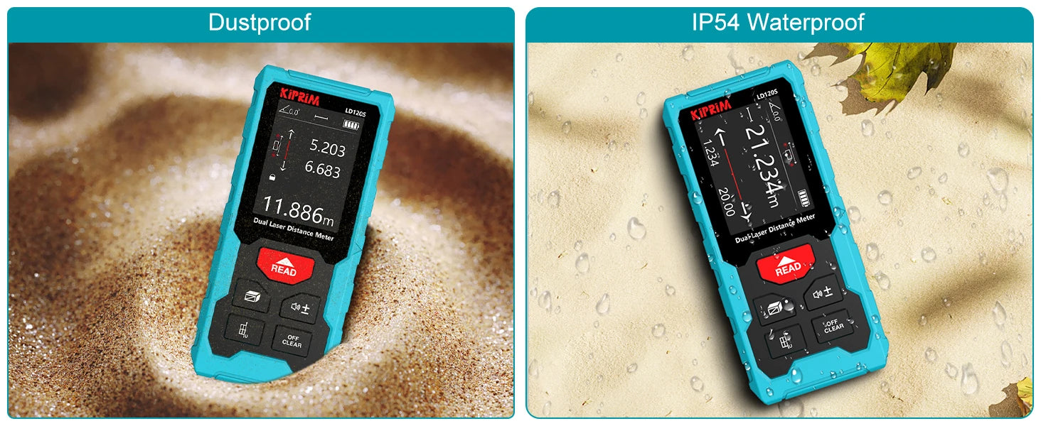 Kiprim Rechargeable Dual Laser Distance Meter 120m - Smarsty