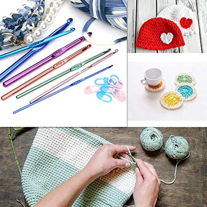 KRABALL 54PCS Ergonomic Crochet Needles Set with Storage Case - Smarsty