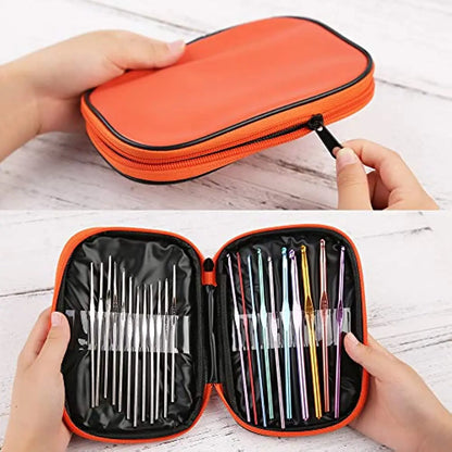 KRABALL 54PCS Ergonomic Crochet Needles Set with Storage Case - Smarsty