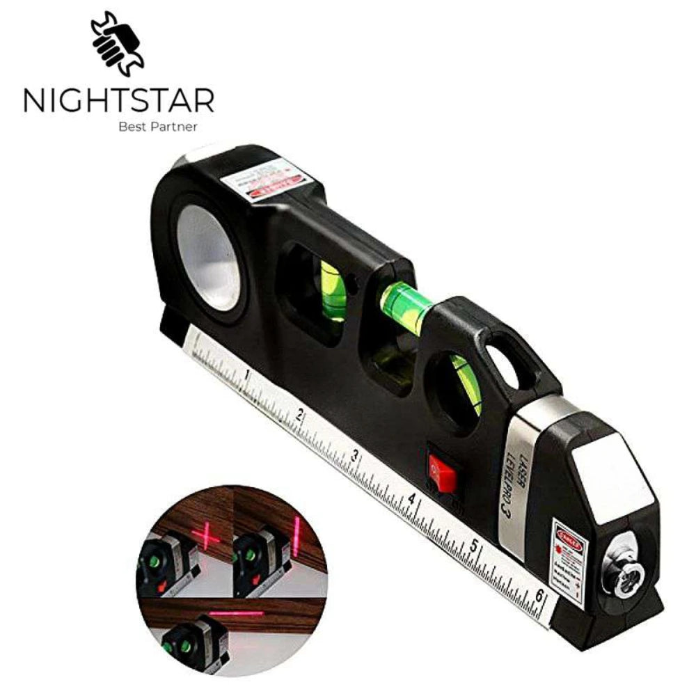 Laser Level Tool for Accurate Horizontal and Vertical Measurements - Smarsty