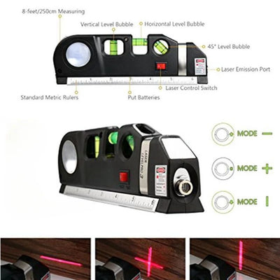 Laser Level Tool for Accurate Horizontal and Vertical Measurements - Smarsty
