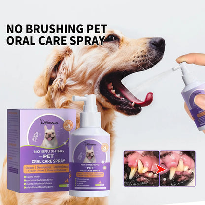 Pet Oral Cleanse Spray for Fresh Breath in Dogs and Cats - Smarsty