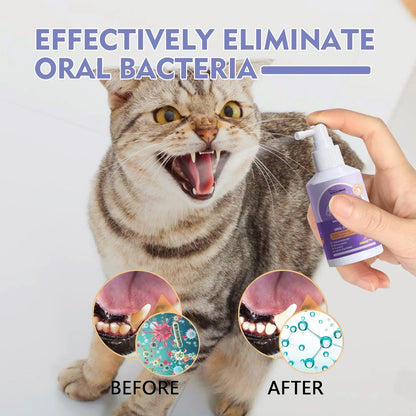 Pet Oral Cleanse Spray for Fresh Breath in Dogs and Cats - Smarsty