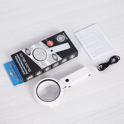 Portable Handheld Magnifying Glass with LED Light - Smarsty