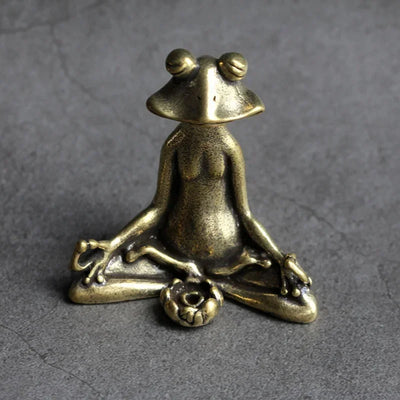 Zen Frog Incense Holder Solid Copper Decor - Smarsty