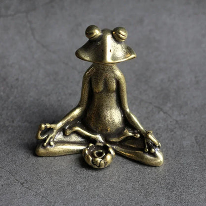 Zen Frog Incense Holder Solid Copper Decor - Smarsty